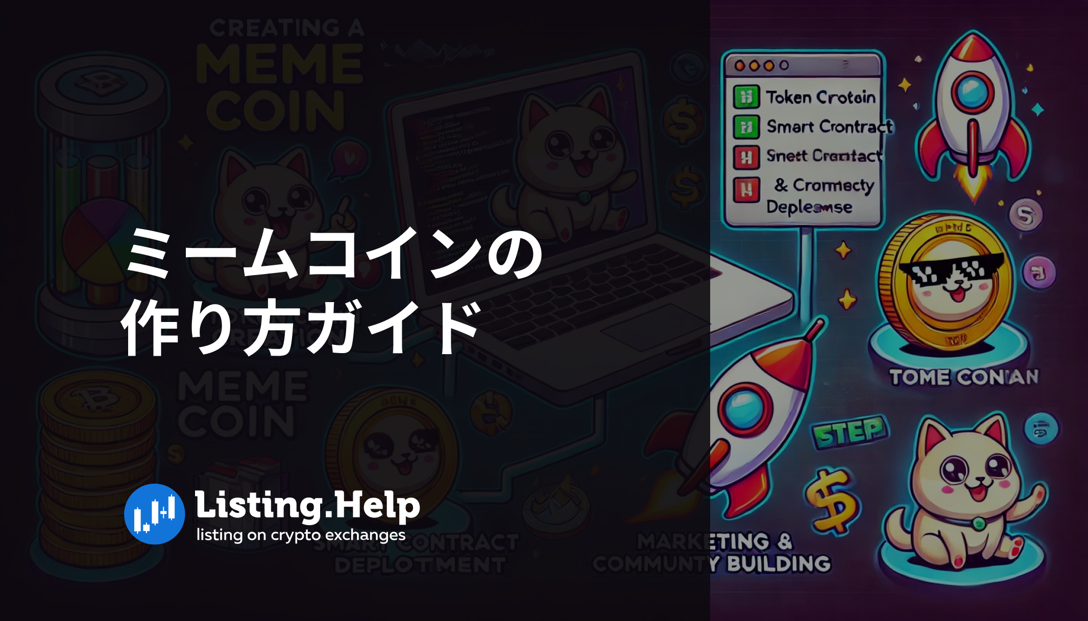 ミームコインの作り方ガイド：アイデアをバイラルさせる全手順 - Listing.Help | No.1上場支援会社